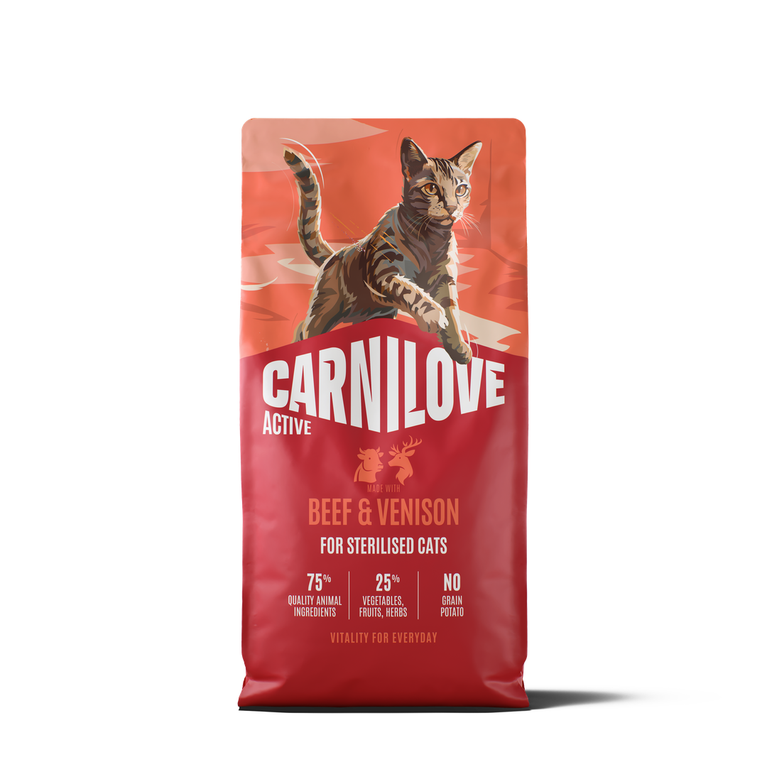 ACTIVE Dry Food Made with Beef & Venison for Sterilised Cats