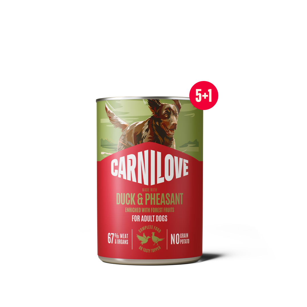 Paté CAN Food Duck & Pheasant for dogs 5+1 pack
