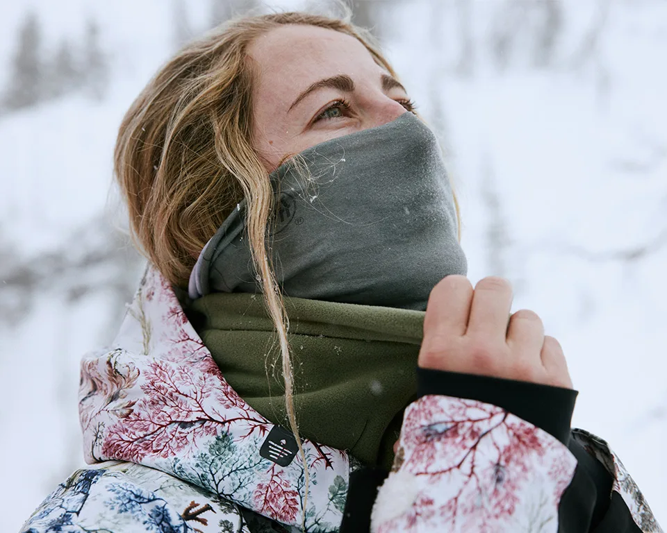 buff over munden i sne