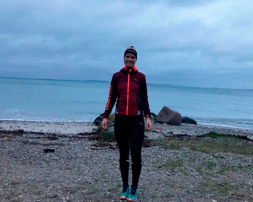 Patricia Hvam på stranden