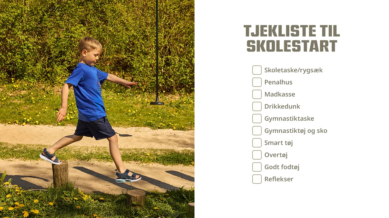 Tjekliste til skolestart