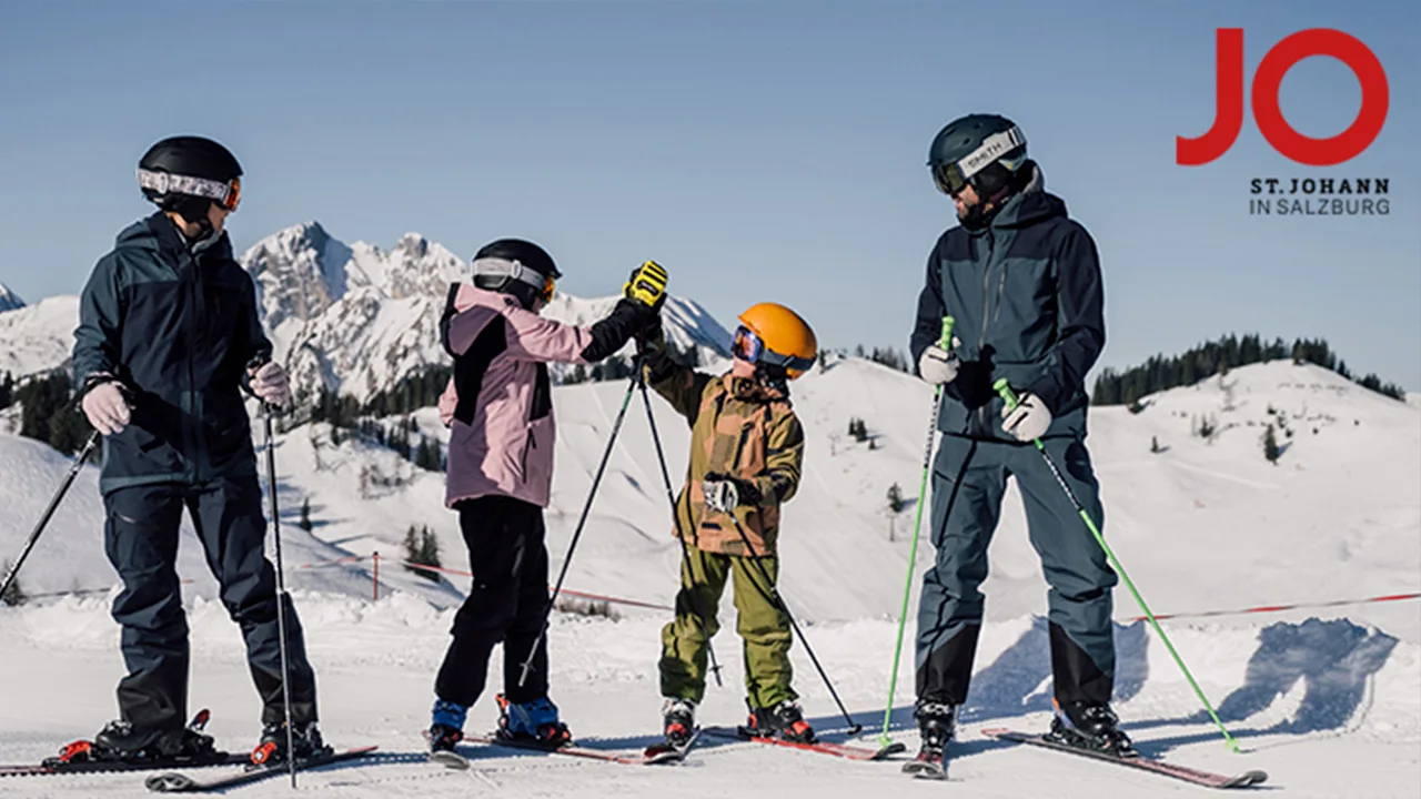 familie på ski