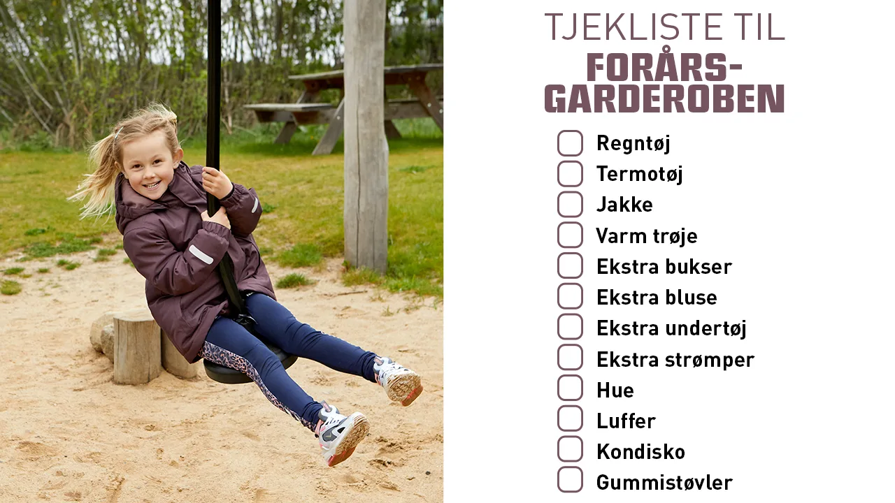 Tjekliste til forårsgarderoben