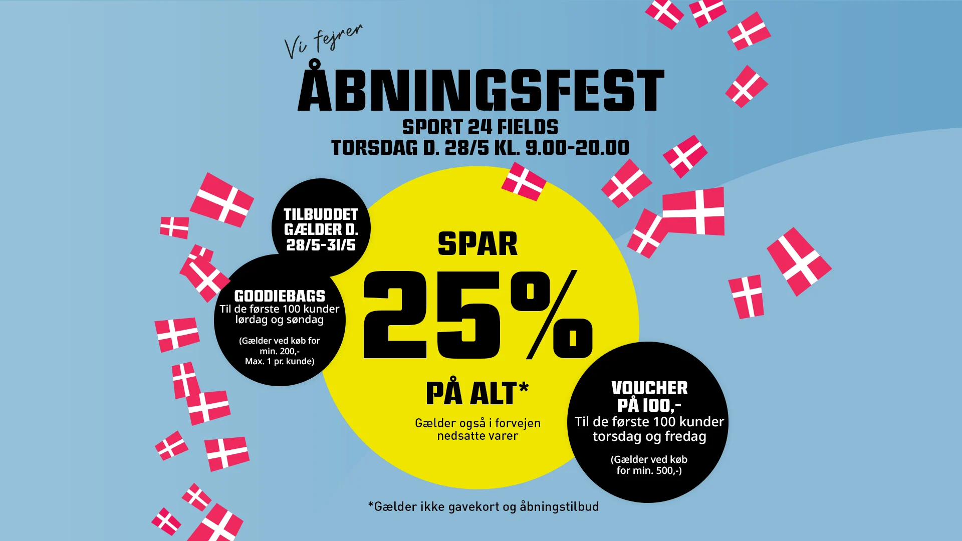 Topbillede - Åbningsfest i Field's - efter 25%