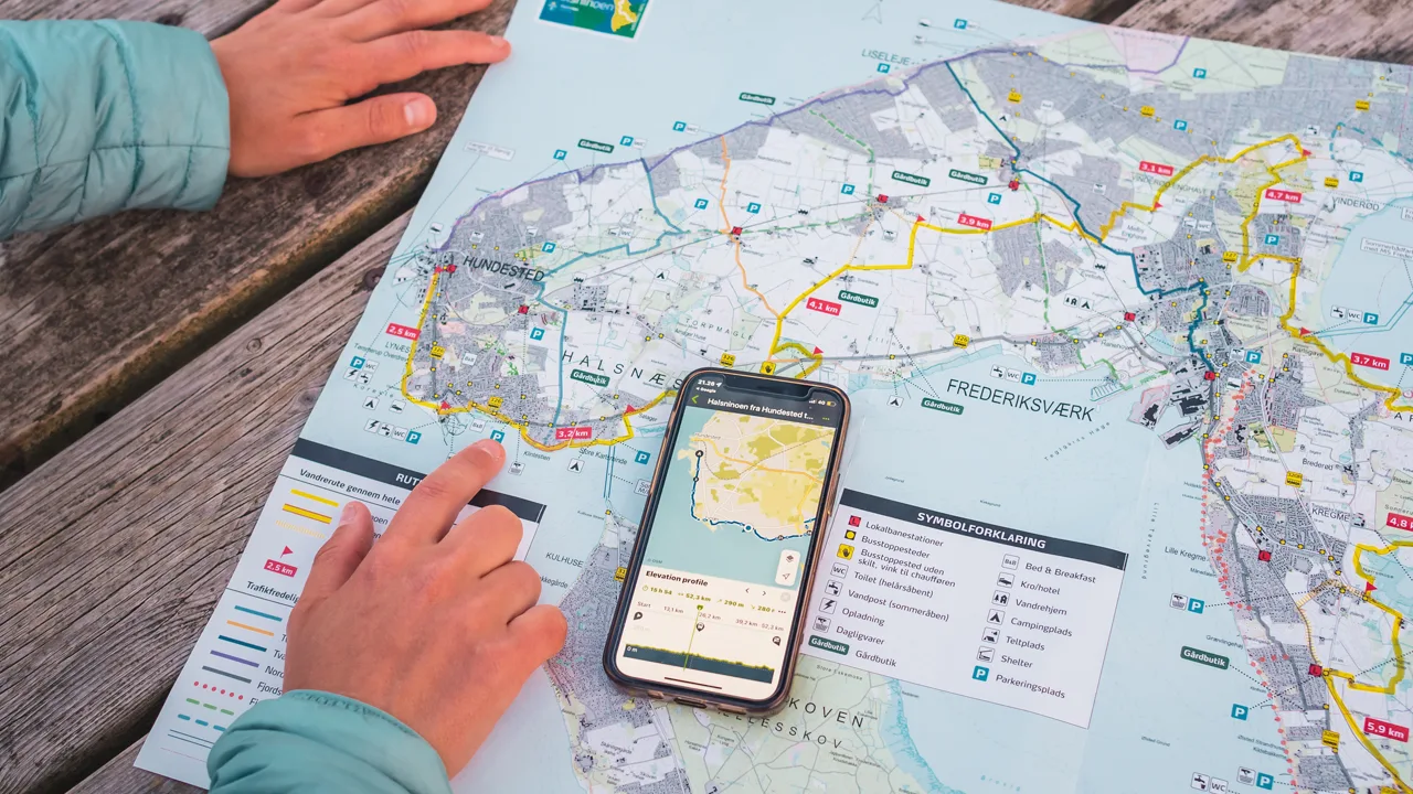Halsninoen vandreguide app Komoot