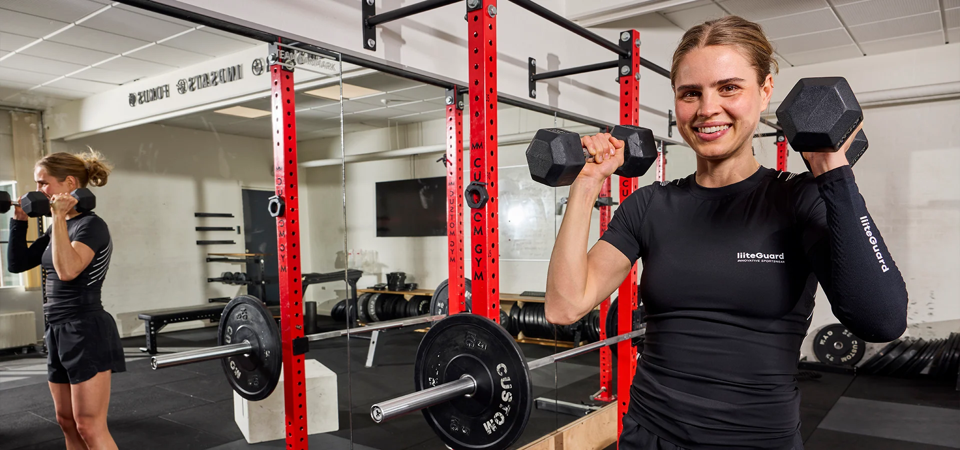 Kvinde i fitnesscenter
