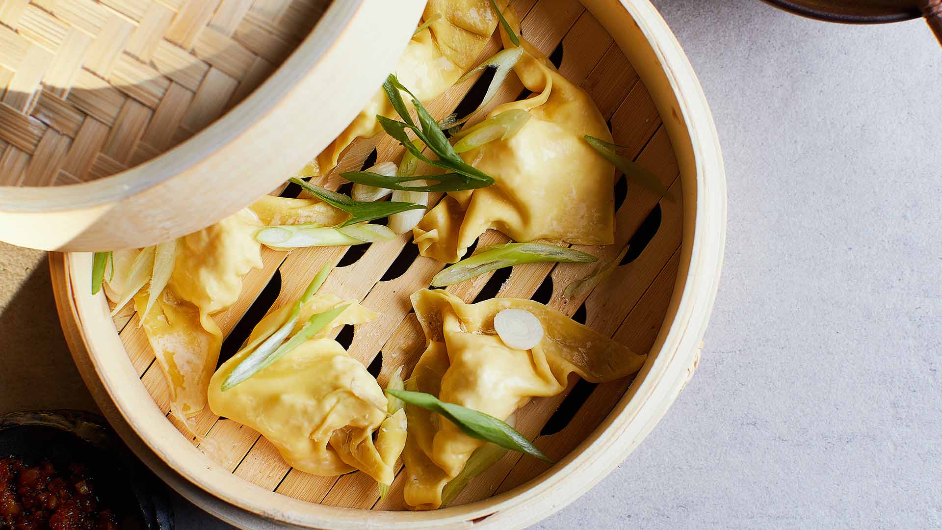 Steamed Chicken Ginger And Vegetable Wontons Recipe Live Better