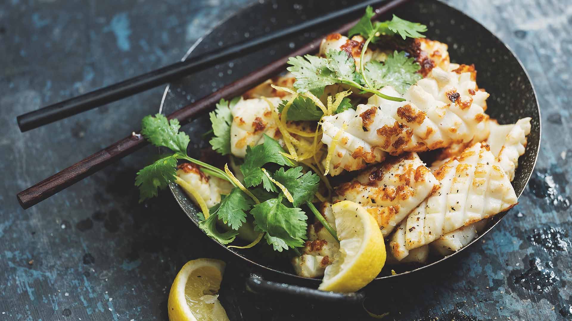 Zesty lemon grilled calamari with garlic recipe | Live Better