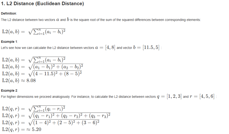 euclidean distance
