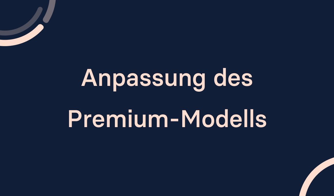 Cover - Anpassung des Premium-Modells