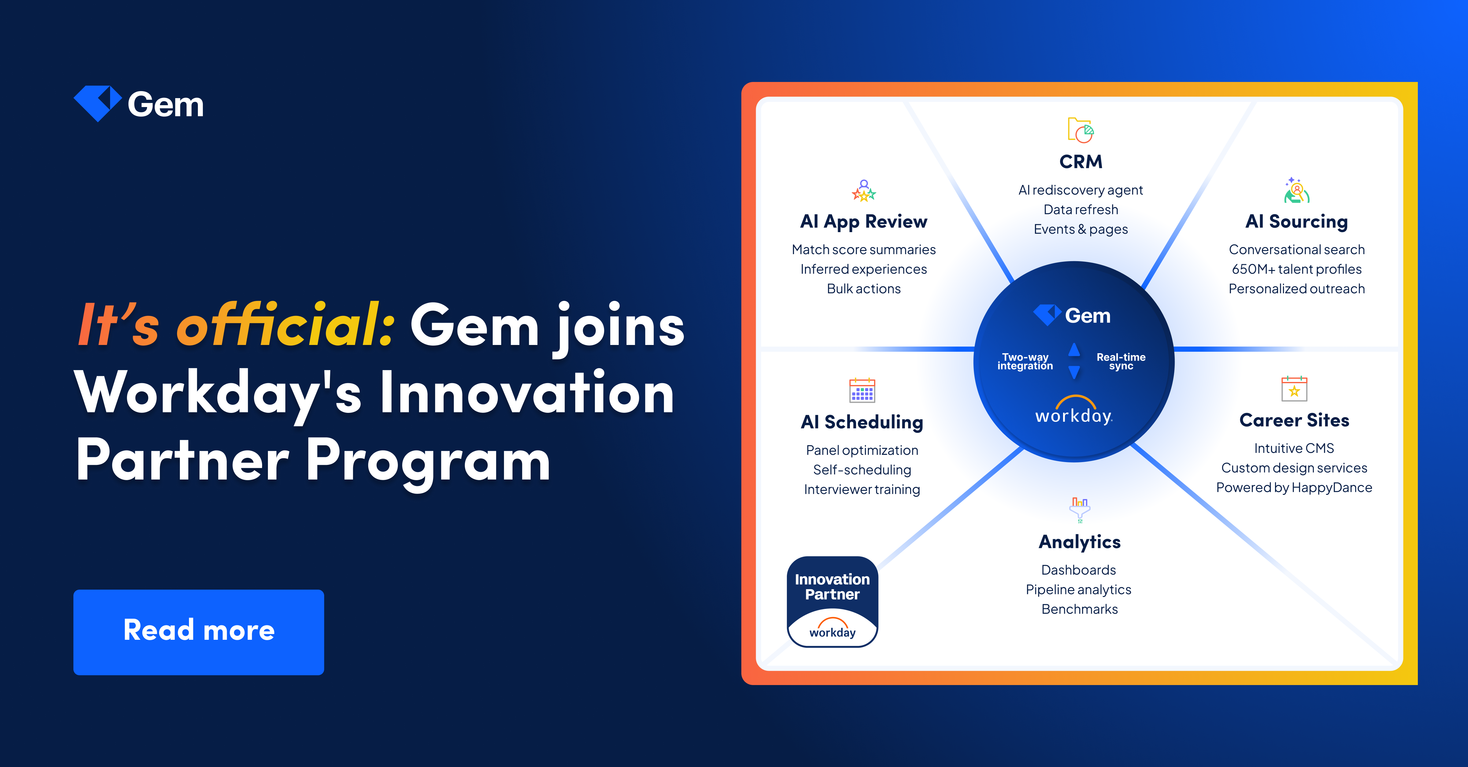 Gem joins Workday's Innovation Partner Program | Gem