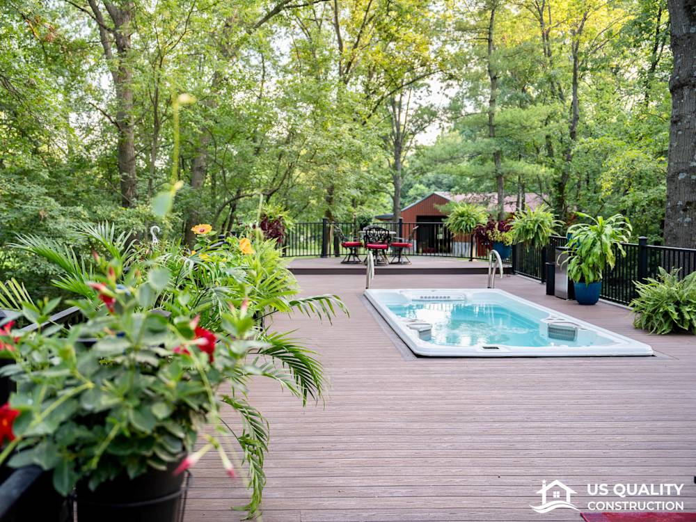 Custom Deck Design with Built-In Pool