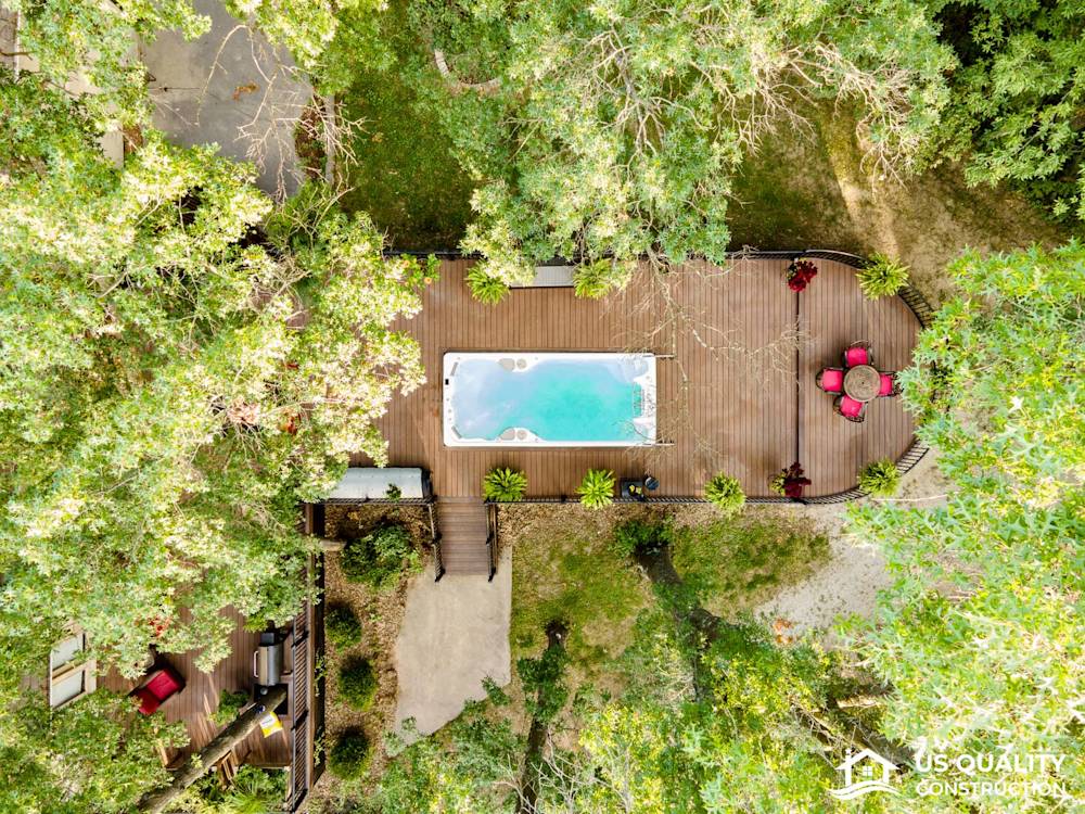 Custom Deck Design with Built-In Pool