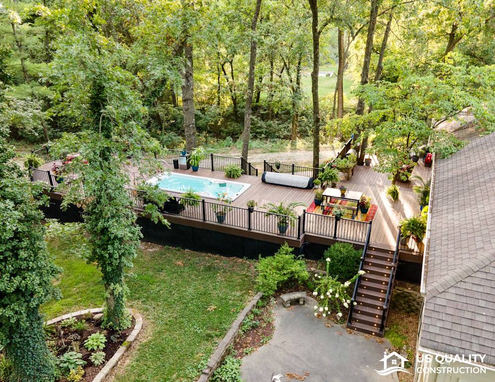Custom Deck Design with Built-In Pool