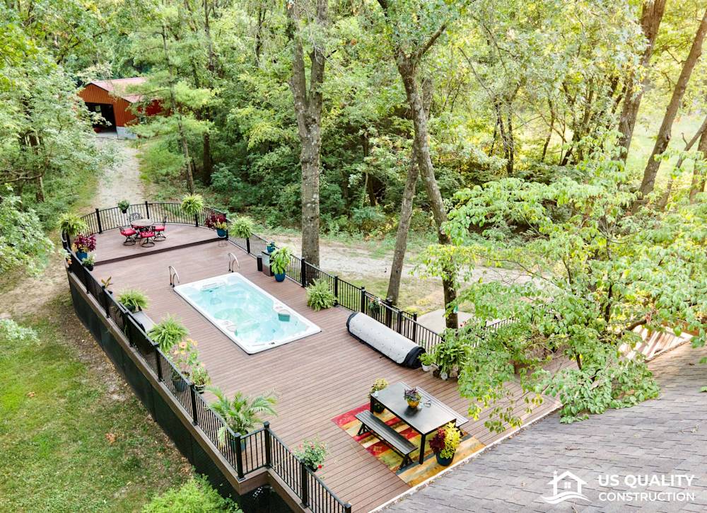 Custom Deck Design with Built-In Pool