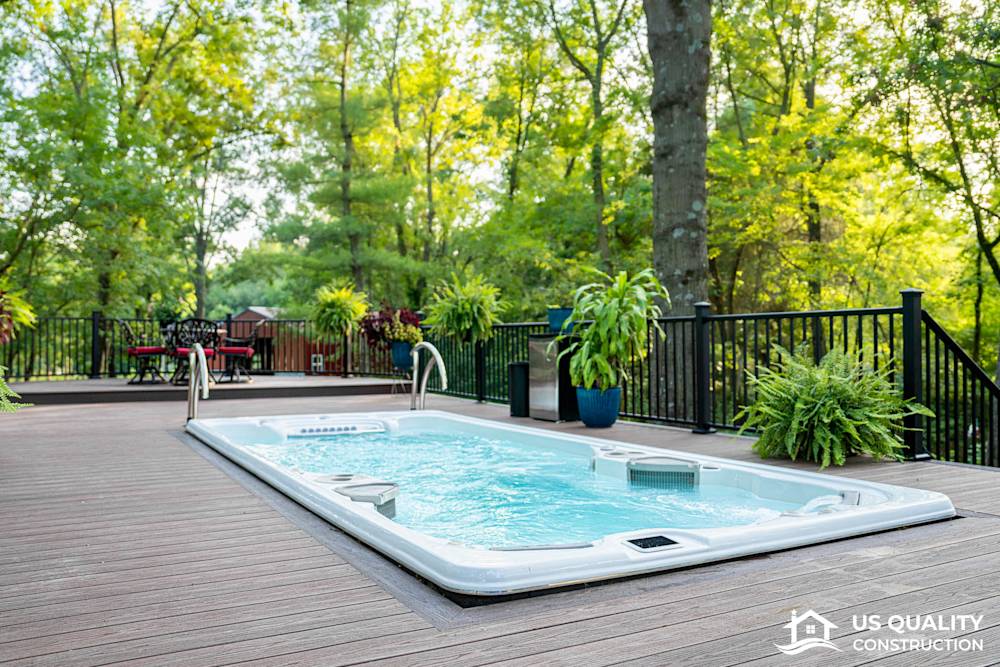 Custom Deck Design with Built-In Pool