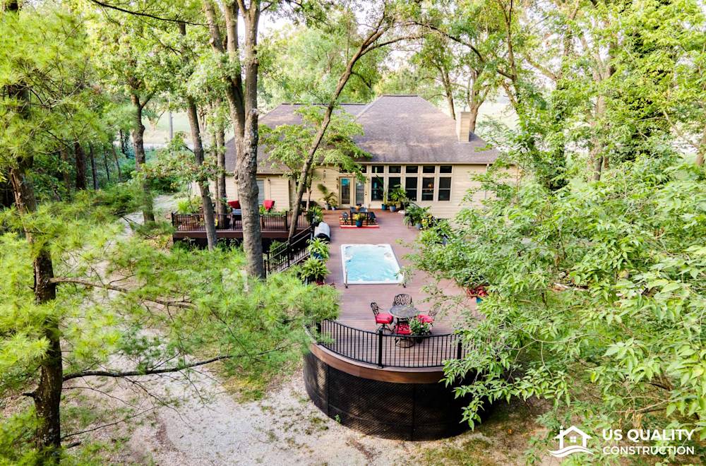 Custom Deck Design with Built-In Pool