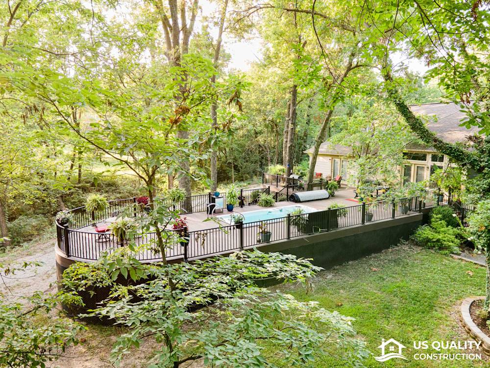 Custom Deck Design with Built-In Pool
