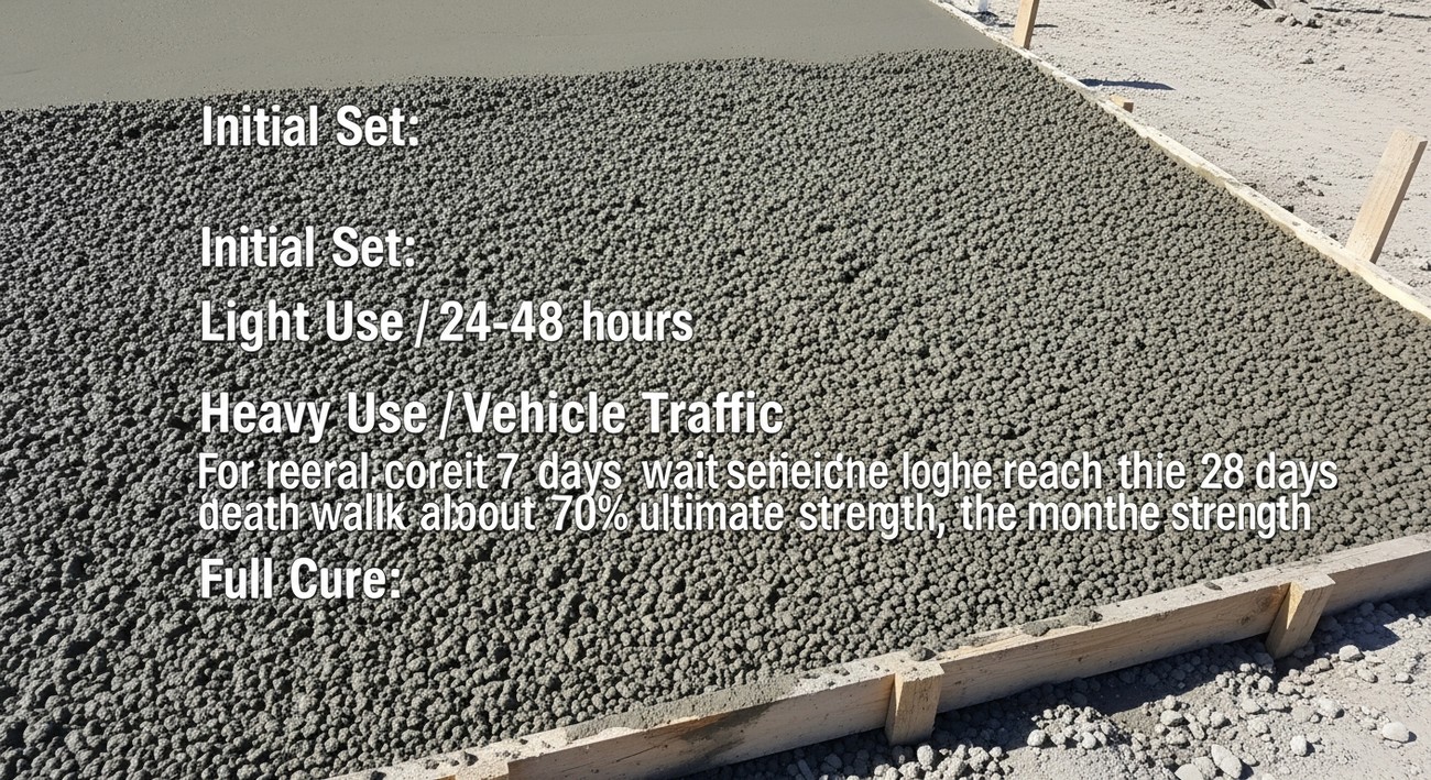 how long does it take for concrete to dry​? photo