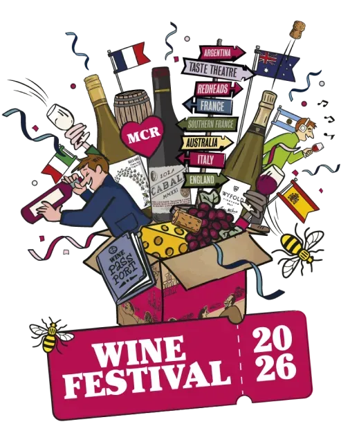 wine festival manchester mob banner