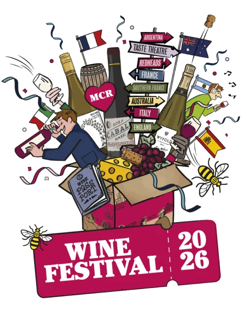 wine festival manchester mob banner