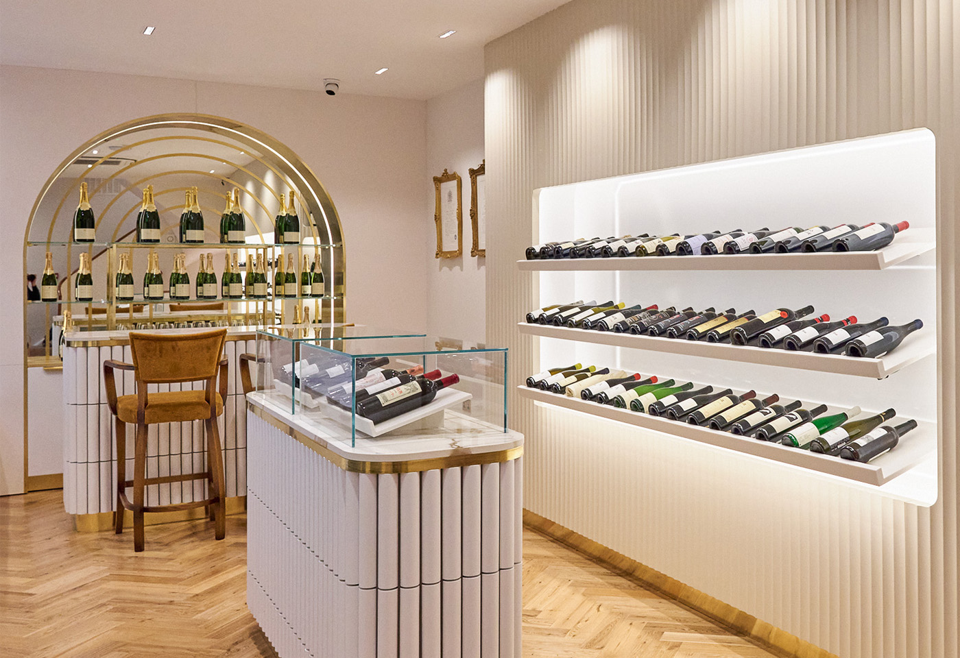 A row of wines inn Burlington Arcade