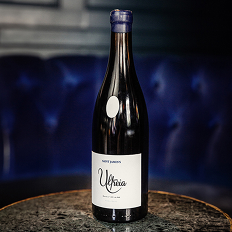 bottle of wine on a table