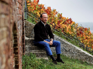 Philipponnat sitting on his vineyard