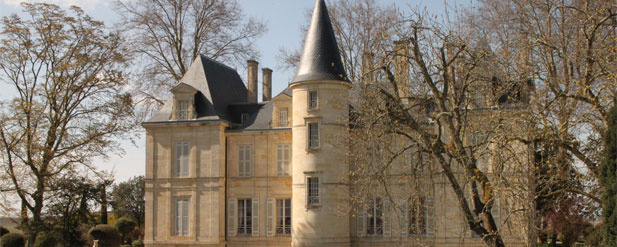 Exterior of chateaux with trees