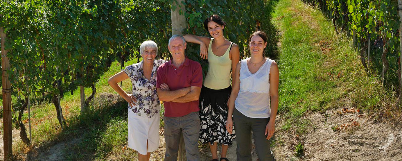 Castello di Verduno family in their vineyard