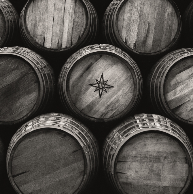 Scotch single cask in a stack