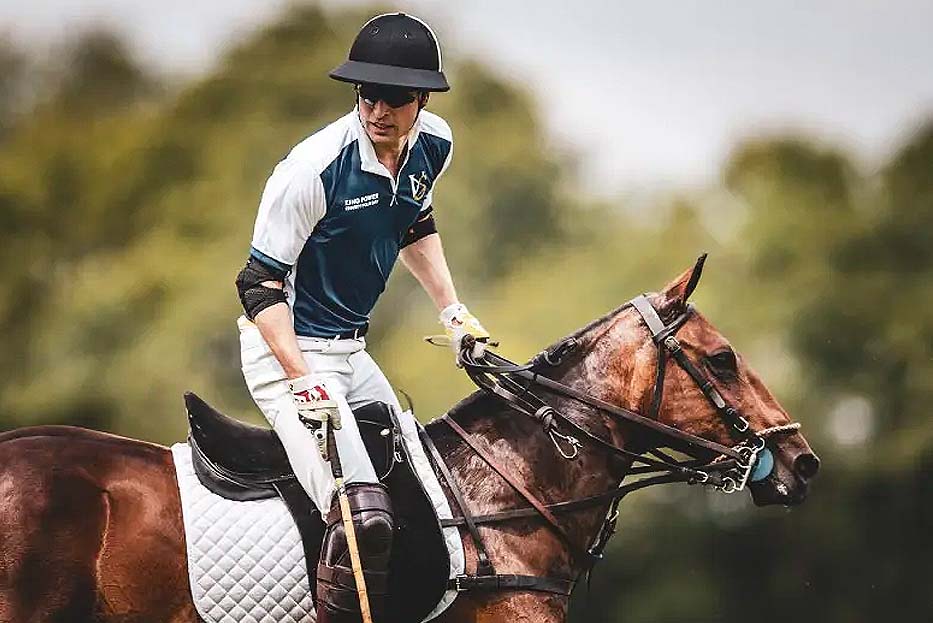 Polo player on a horse