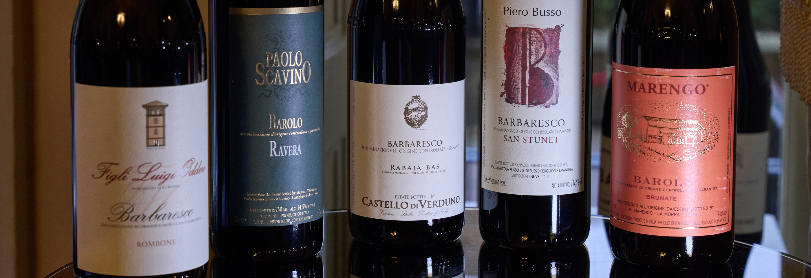 selection of piedmont bottles