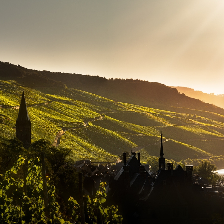 Mountainous range of Germany during sunset