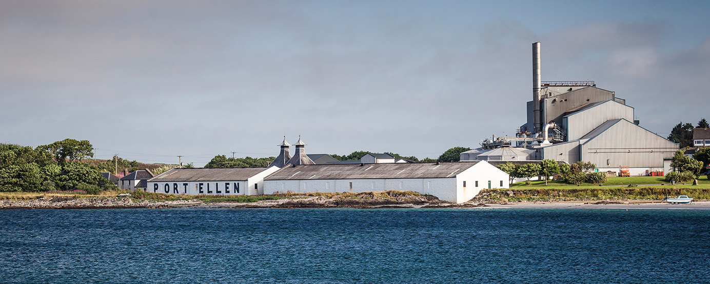 Port Ellen distillery in the seaside