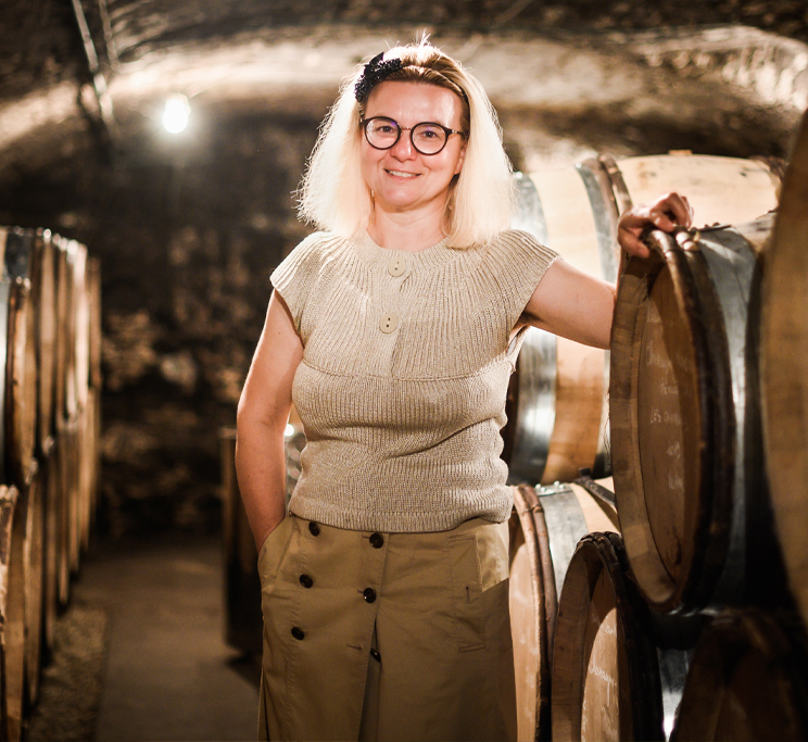 A woman in a wine cellar, Jean-Noel Gagnard