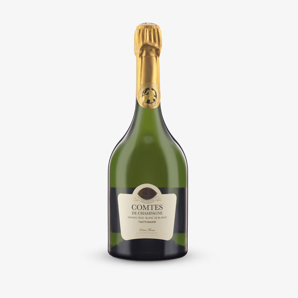 bottle of comtes champagne