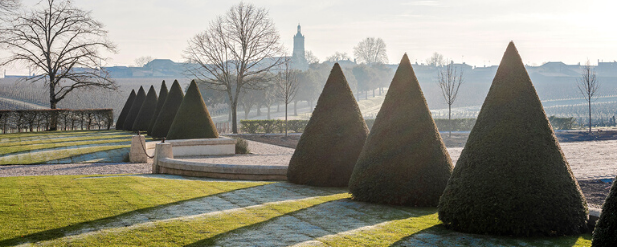 Triangular trees in a garden