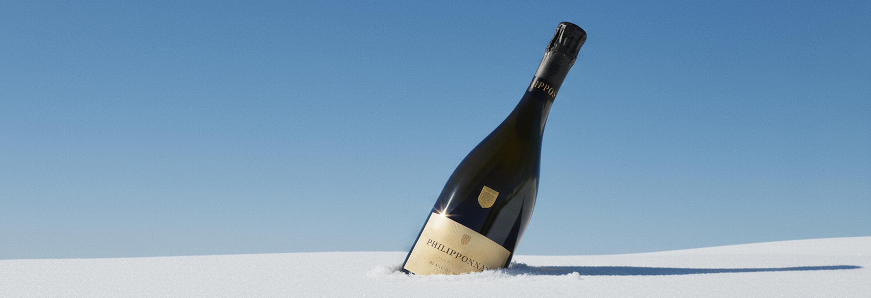 Champagne in snow
