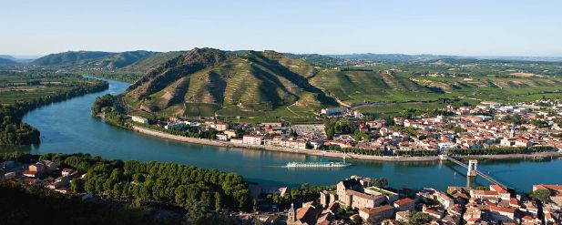 Birds eye view of the Rhone Valley