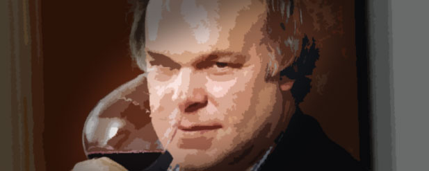 Man drinking from a wine glass