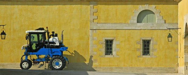 Blue tractor