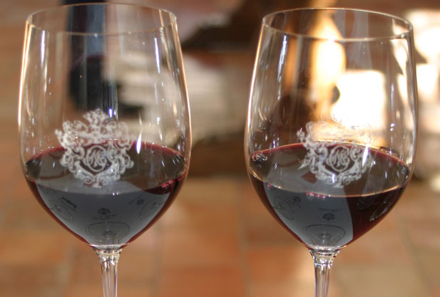 Two glasses of red wine