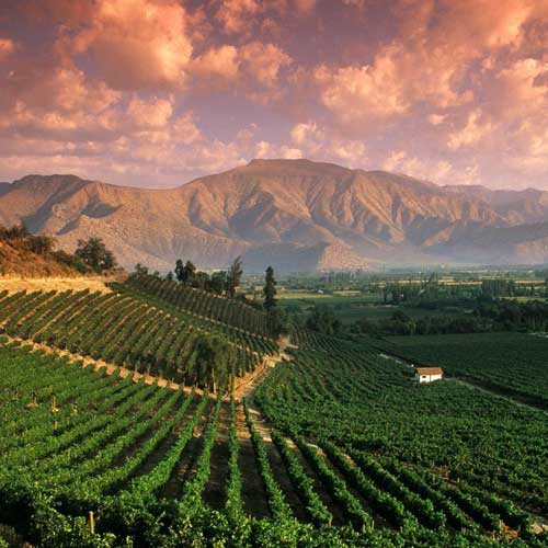 Mountain view at sunset