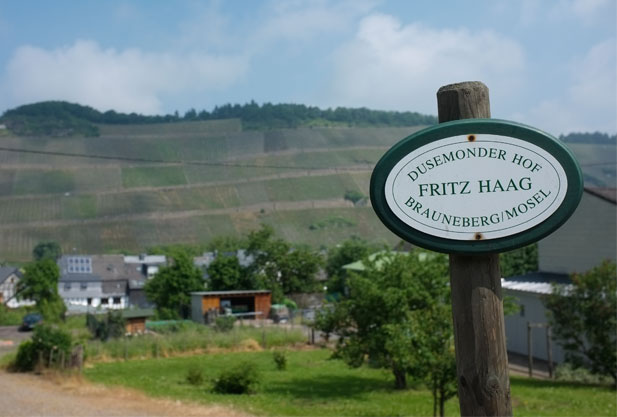 Sign for Fritz Haag Brauneberg