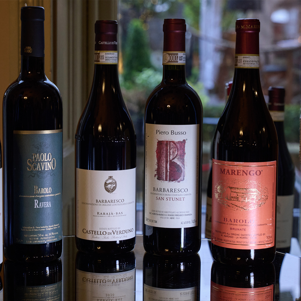 selection of piedmont bottles