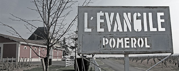 heavily filtered sign for l'evangile pomerol