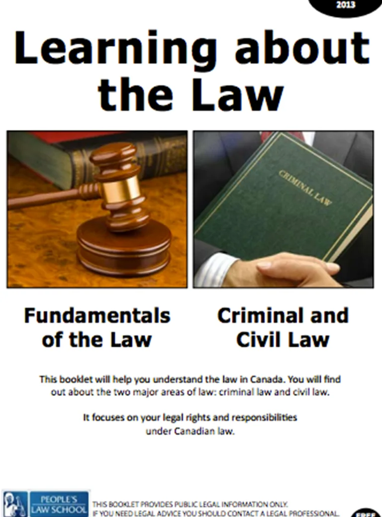 Learning about the Law, Part 1: Fundamentals of the Law booklet cover image