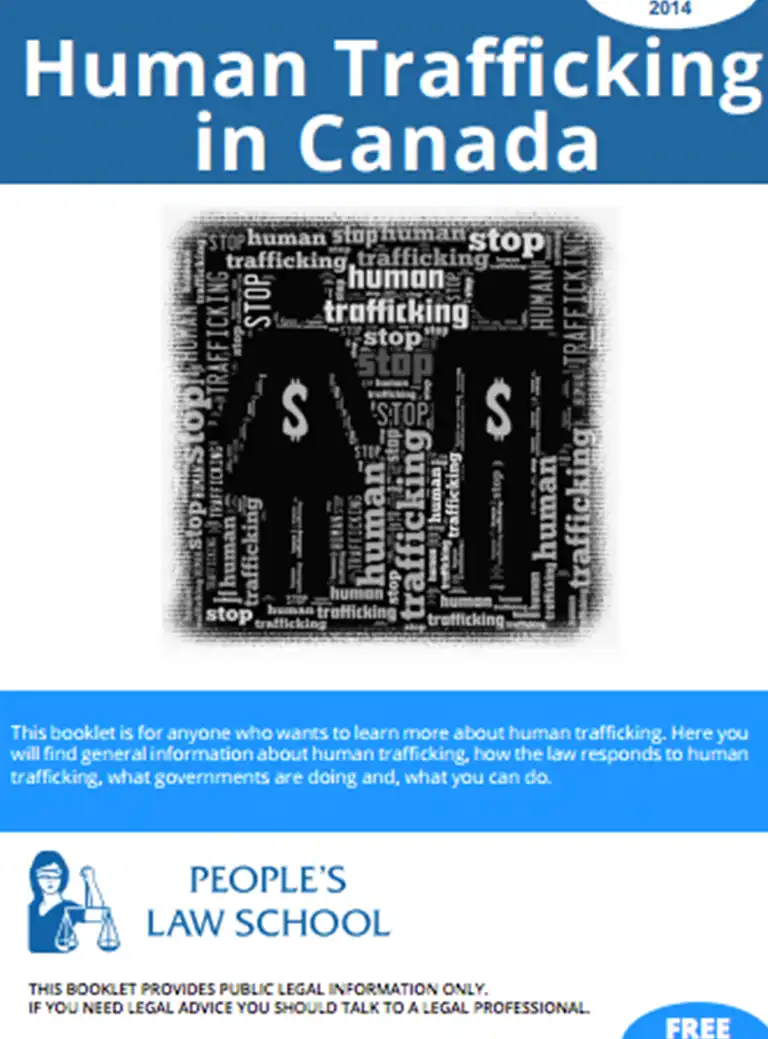 Human Trafficking in Canada booklet cover image