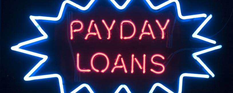 Payday loan neon sign